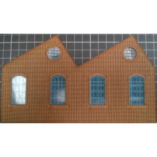 KS010102R OO Scale Single Height North Light Arch Window Ultra Low Relief -Right